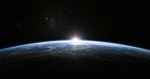View of the planet Earth during a sunrise 3D rendering elements of this image furnished by NASA