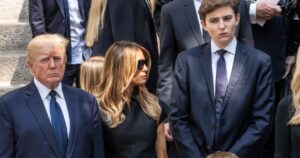 Donald, Melania, and Barron Trump