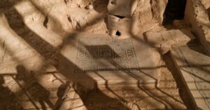 Spectacular Roman Mosaic Unearthed Beneath English Farmland by Archaeologists Explore the detailed ancient Roman mosaic in Gaziantep, Türkiye, uncovered in an archaeological excavation.