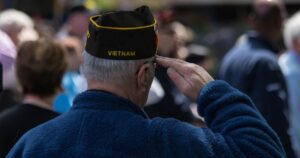 Salute of a Vietnam war veteran