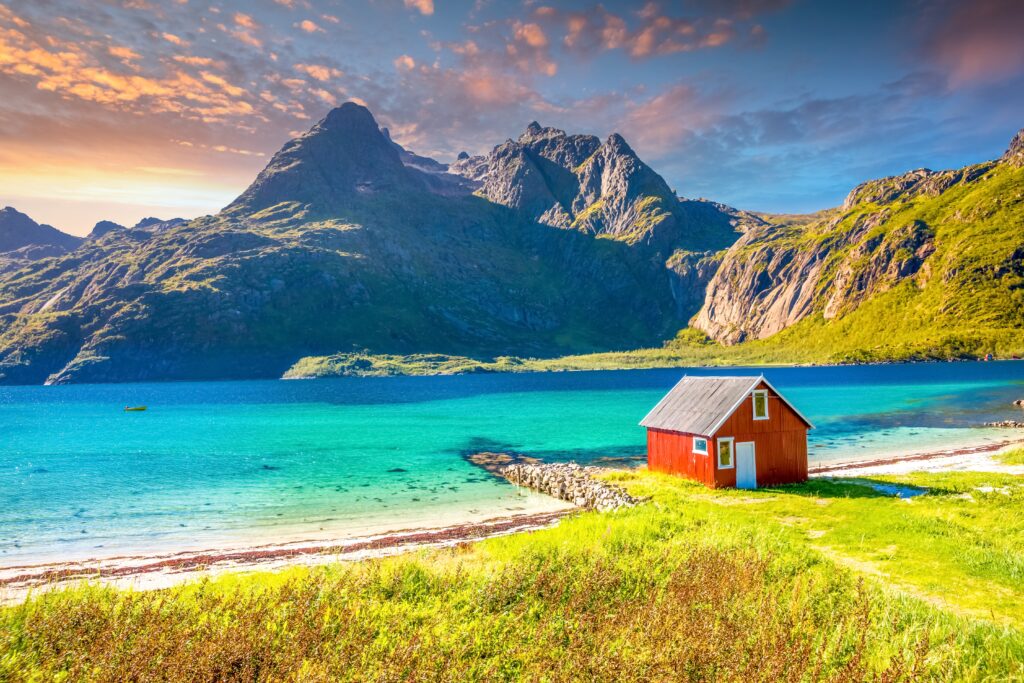 Trollfjord at Lofoten in Norway